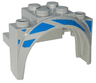 Vehicle, Mudguard 4 x 2 1/2 x 2 1/3 with Arch Round with Blue Stripes Pattern Model Right Side