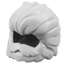 Minifigure, Hair Swept Back and Wavy with Short Beard