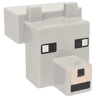 Creature Head Pixelated with Snout with Black and White Eyes Small, Light Nougat Muzzle Pattern (Minecraft Wolf)