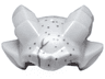 Minifigure, Headgear Head Top, Gargoyle Horns and Ears with Dark Bluish Gray Crack and Dots Pattern