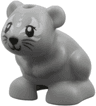 Hamster / Mouse, Friends Style with Black Eyes, Nose, Mouth and Whiskers and White Face Decorations Pattern