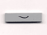 Tile 1 x 4 with Black Thin Curved Smile Pattern (The Queen)