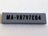 Tile 1 x 4 with 'MA-xxxxxxxx' Pattern