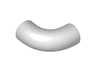 Brick, Round Tube 1 x 1 d. 90 degrees Elbow Macaroni - No Stud - Type 2 - Axle Hole