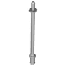 Bar   8L with Stop Rings and Pin (Technic, Figure Accessory Ski Pole) - Rounded End