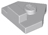 Wedge, Plate 2 x 2 Pentagonal with Center Stud and 1 x 1/2 Raised Tab on Top