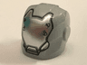 Minifigure, Headgear Helmet Armor Plates and Ear Protectors with Silver Eyeless Faceplate with 4 Rivets Pattern