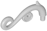 Plant Stem, Curved with Bar, Thorns, and Swirls
