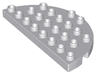 Duplo, Plate Round Corner 4 x 8 Double