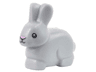 Bunny / Rabbit with Black Eyes with White Pupils, Bright Pink Nose Pattern