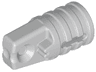 Hinge Cylinder 1 x 2 Locking with 1 Finger and Axle Hole on Ends with Slots
