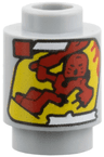 Brick, Round 1 x 1 with 8534-1 Bionicle Toa Tahu Cannister Pattern