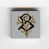 Tile 2 x 2 with Coat of Arms Beauxbatons Pattern