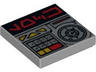 Tile 2 x 2 with Red Aurebesh Characters 'LOCK' and Key Controls Pattern