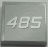 Tile 2 x 2 with White '485' on Light Bluish Gray Background Pattern (Sticker) - Set 8426