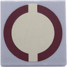 Tile 2 x 2 with SW Dark Red Semicircles on Tan Circle Pattern