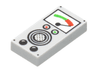 Tile 1 x 2 with Pegged Gauge, Red, Green, and Black Buttons, Speaker Pattern