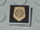 Tile 1 x 1 with World City Gold Police Badge on Black Background Pattern
