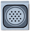 Tile 1 x 1 with Black and Dark Bluish Gray Speaker Pattern