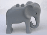 Duplo Elephant Adult with Eyes Squared Pattern