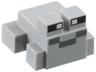 Minecraft Frog with Black and White Eyes, Dark Bluish Gray Mouth Pattern