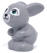 Bunny / Rabbit, Friends Style, Sitting with Dark Turquoise Eyes, Black Nose and Mouth, and White Muzzle Pattern