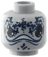 Minifigure, Head Alien with Large Black Eyes, Wide Mouth And Dark Blue Spots Pattern (Atlantis Manta Ray)