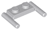 Plate, Modified 1 x 2 with Bar Handles - Flat Ends, Low Attachment