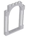 Door, Frame 1 x 6 x 7 Arched with Notches and Rounded Pillars