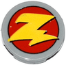 Tile, Round 2 x 2 with Yellow 'Z' (Zurg Logo) Pattern