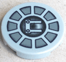 Tile, Round 2 x 2 with SW Radial Machinery Pattern