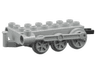 Duplo, Train Steam Engine Chassis with Light Bluish Gray Drive Rod, Light Bluish Gray Wheels, and Black Tow Hook
