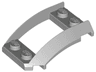 Wedge 4 x 3 Open with Cutout and 4 Studs
