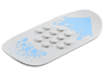 Sports Promo Snowboard from McDonald's Sports Set Number 6 (7922) with Bright Light Blue Arrow and Splotches Pattern