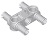 Technic, Pin Connector Perpendicular 3L with 4 Pins