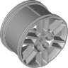 Wheel 56mm D. x 34mm Technic Racing Medium, 6 Pin Holes, Axle Hole, Open Spokes