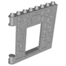 Duplo Wall 1 x 8 x 6 Hinge on Left with Door Opening - Castle