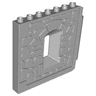 Duplo Wall 1 x 8 x 6 Hinge on Right with Window Opening - Castle