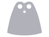 Minifigure Cape Cloth, Standard - Traditional Starched Fabric - 4.0cm Height