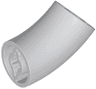 Brick, Round 2 x 2 D. 45 degrees Elbow (27.7mm Standing Height)