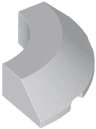 Brick, Round Corner 4 x 4 with Slope 45 Edge without Studs