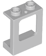 Window 1 x 2 x 2 Plane, Single Hole Top and Bottom for Glass
