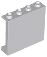 Panel 1 x 4 x 3 with Side Supports - Hollow Studs