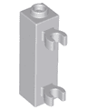 Brick, Modified 1 x 1 x 3 with 2 Clips (Vertical Grip) - Hollow Stud