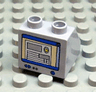 Duplo, Brick 2 x 2 x 1 1/2 Slope 45 with Computer Screen with Police Badge in Display Pattern