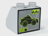 Duplo, Brick 2 x 2 x 1 1/2 Slope 45 with Car Diagnostics Pattern