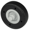 Wheel Small with Stub Axles with Molded Black Hard Rubber Tire Pattern