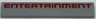 Tile 1 x 6 with Red 'ENTERTAINMENT' Pattern