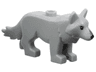 Wolf with Stud on Back with Black Eyes and Nose, Dark Bluish Gray Fur on Muzzle Pattern