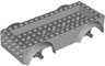 Vehicle, Base 8 x 16 x 2 1/2 with Mudguards, 4 x 14 Recessed Center with 5 Holes, and Dark Bluish Gray Wheels Holders